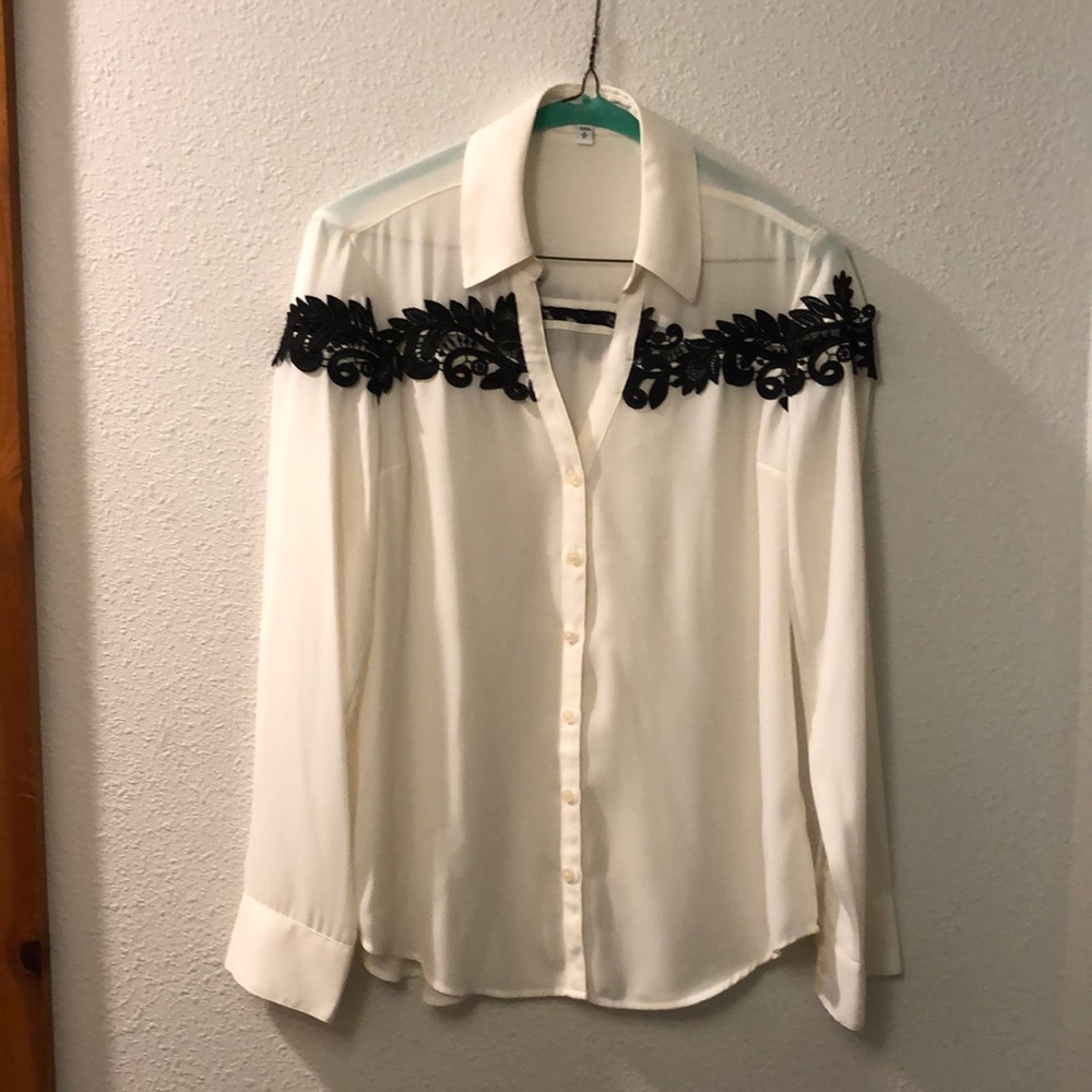 Express Portofino slim fit blouse
